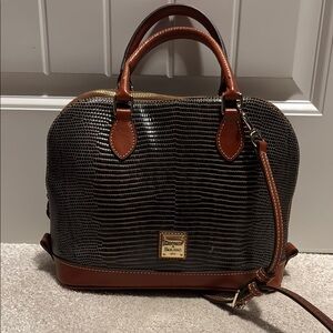 Dooney & Bourke Black and Brown Satchel